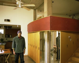 Arcosanti / Alfonso, Construction Volunteer, In East Crescent Complex, 2009