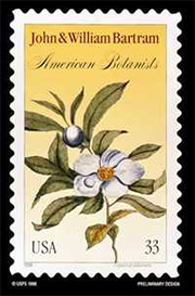 John & William Bartram American Botanists stamp, with Franlinia (USA 33).