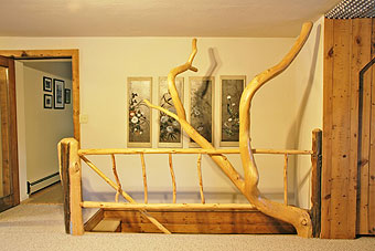 Well-preserved wood from the Sage Mountain Center site serves many functions, such as this handrail.