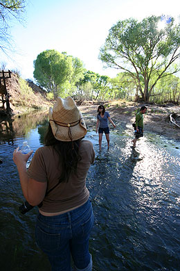 UA college students and San Pedro River