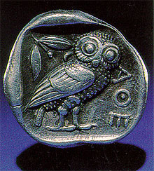 Coin with owl