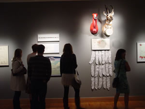 The opening of Laramie: A Gem City Atlas at the University of Wyoming Art Museum. Photo by Chavawn Kelley.