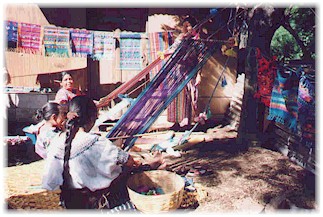 Maya weavers in the Guatemala highlands.