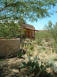 image, Desert Country homes on walkway.