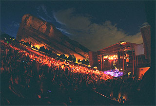 Night concert at Red Rocks Amphitheater. Photo courtesy City and County of Denver.