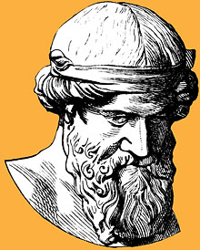 Illustration of Plato bust