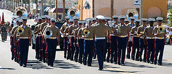 U.S. Marine Corps marching band.