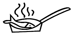 Fish in frying pan.
