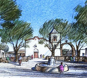 Altea de Santa Fe plaza.
