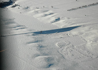 Snow-covered Sheyenne River.