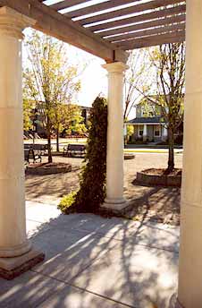 Pavilion looking past park toward homes. Photo courtesy PacTrust.