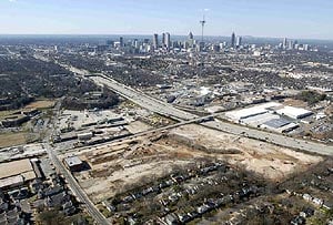 Land cleared for Glenwood Park construction.