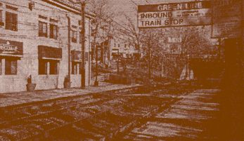 Newton Centre's Light Rail Stop