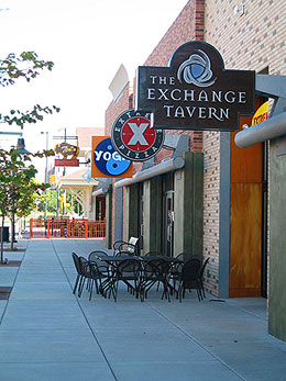 Retail street in the Village Core.