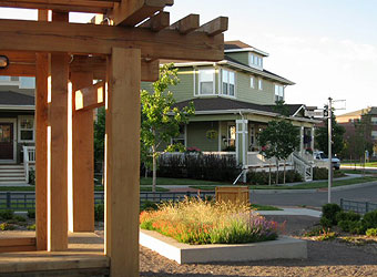 Bradburn Village park and homes.