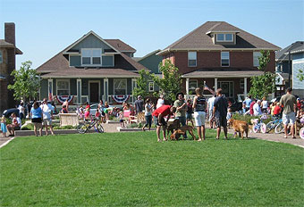 Party on a park—a regular occurance at Bradburn Village.