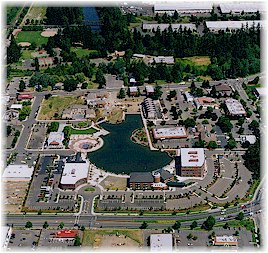 Aerial view of Tualatin Commons