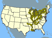 U.S. map showing zebra mussel distribution.