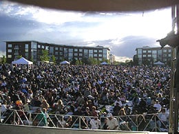 Crowds at the outdoor smooth jazz concert.