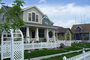 Stapleton residential streetscape.