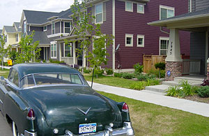 Residential streetscape.