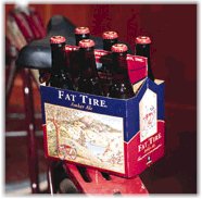 Fat Tire beer, named after the bicycle. Photo courtesy of New Belgium Brewing Company.