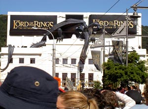 image, Lord of the Rings dragon atop Embassy Theater in Wellington.