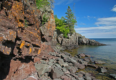Mott Island shoreline.