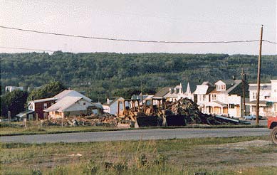 image, Centralia, Pennsylvania street razed as town is cleared. Photo courtesy www.CentraliaPA.com.