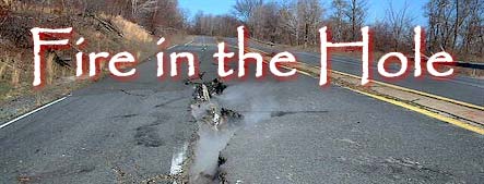 image, Fire in the Hole, by Kristie Betts. Background photo courtesy  Cricket in Palmyra, PA.