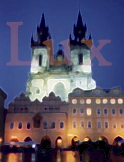 image, Cathedral at night.