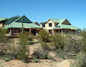 Milagro homes and natural desert.