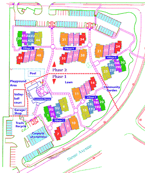 Stone Curves Cohousing site plan.