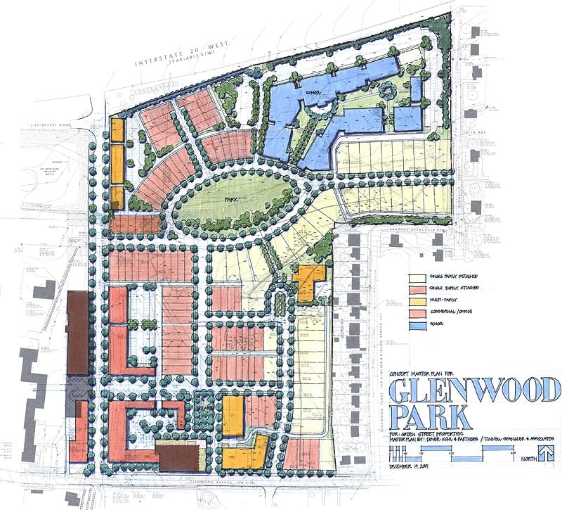 Tucson map identifying cohousing developments.