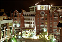 Rockville Town Square at night