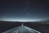 Shooting star over highway