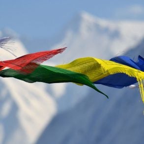 Prayer flags in Tibet