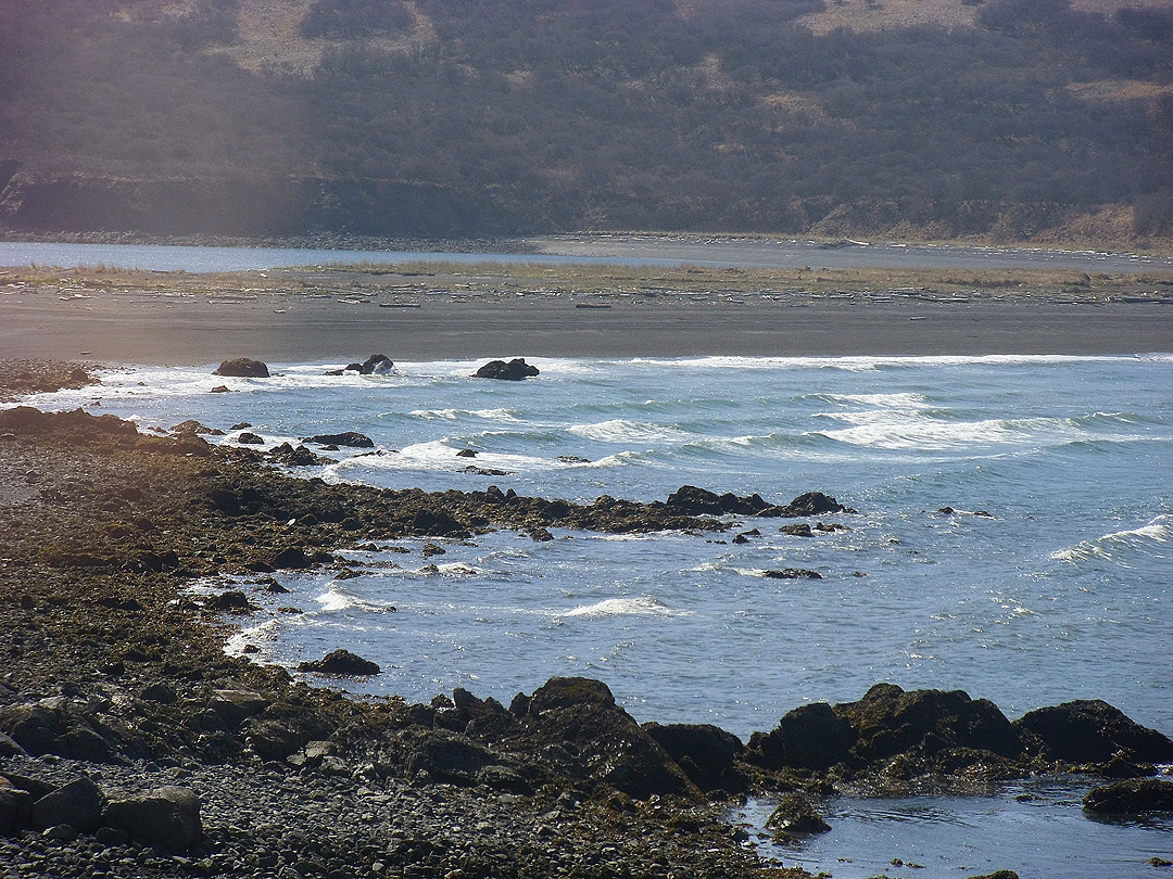 Waves against Spit Lagoon
