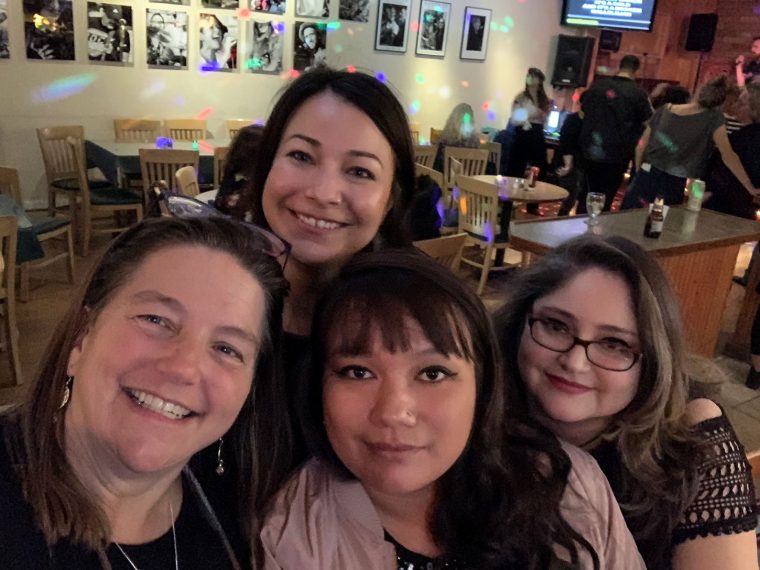 Pam with friends