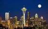 Seattle skyline at night