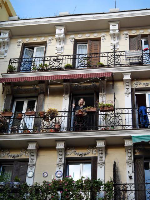 Me on my balcony from below