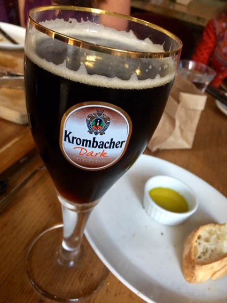 Krombacher dark in glass