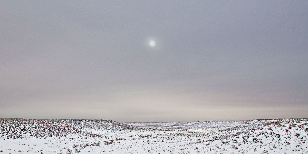 Mesas: Lime Ridge in winter