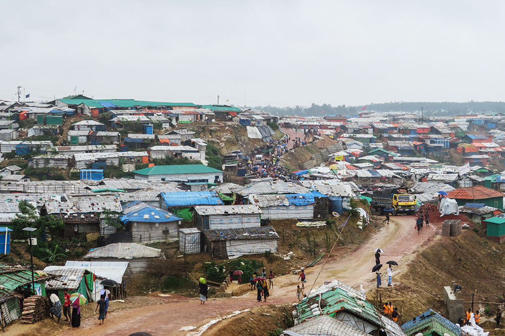 Road through the camp