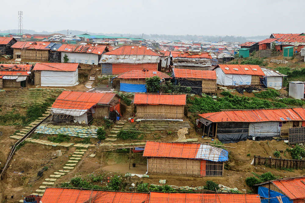 Red roofs of the refugee camp