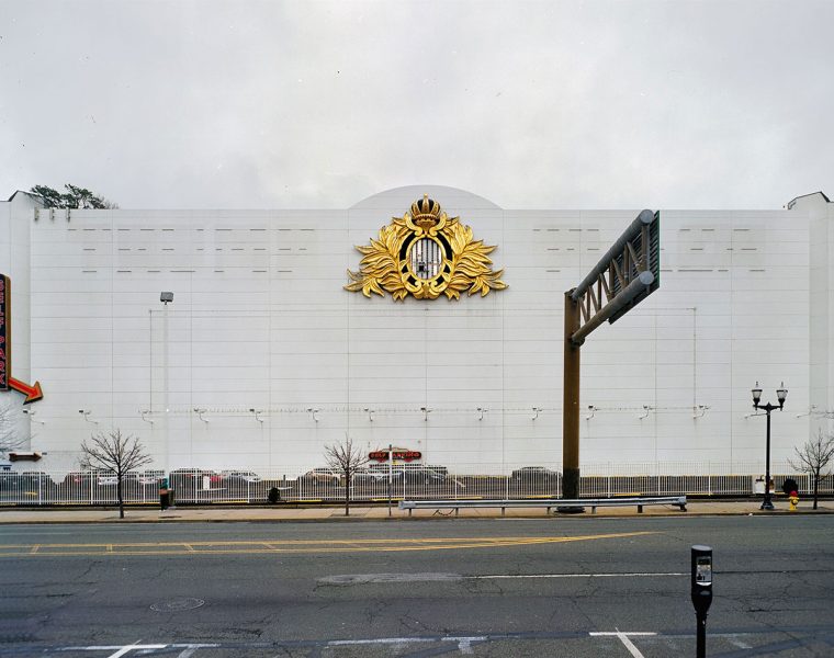 Blank wall at shuttered Trump Plaza in Atlantic City