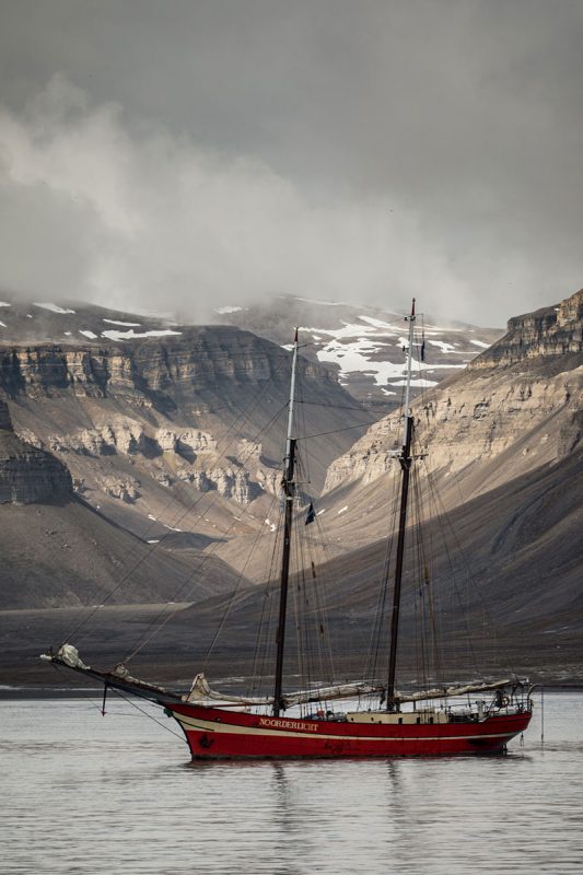 Ship off coast of Svalbard. Photo by Michael O. Snyder.