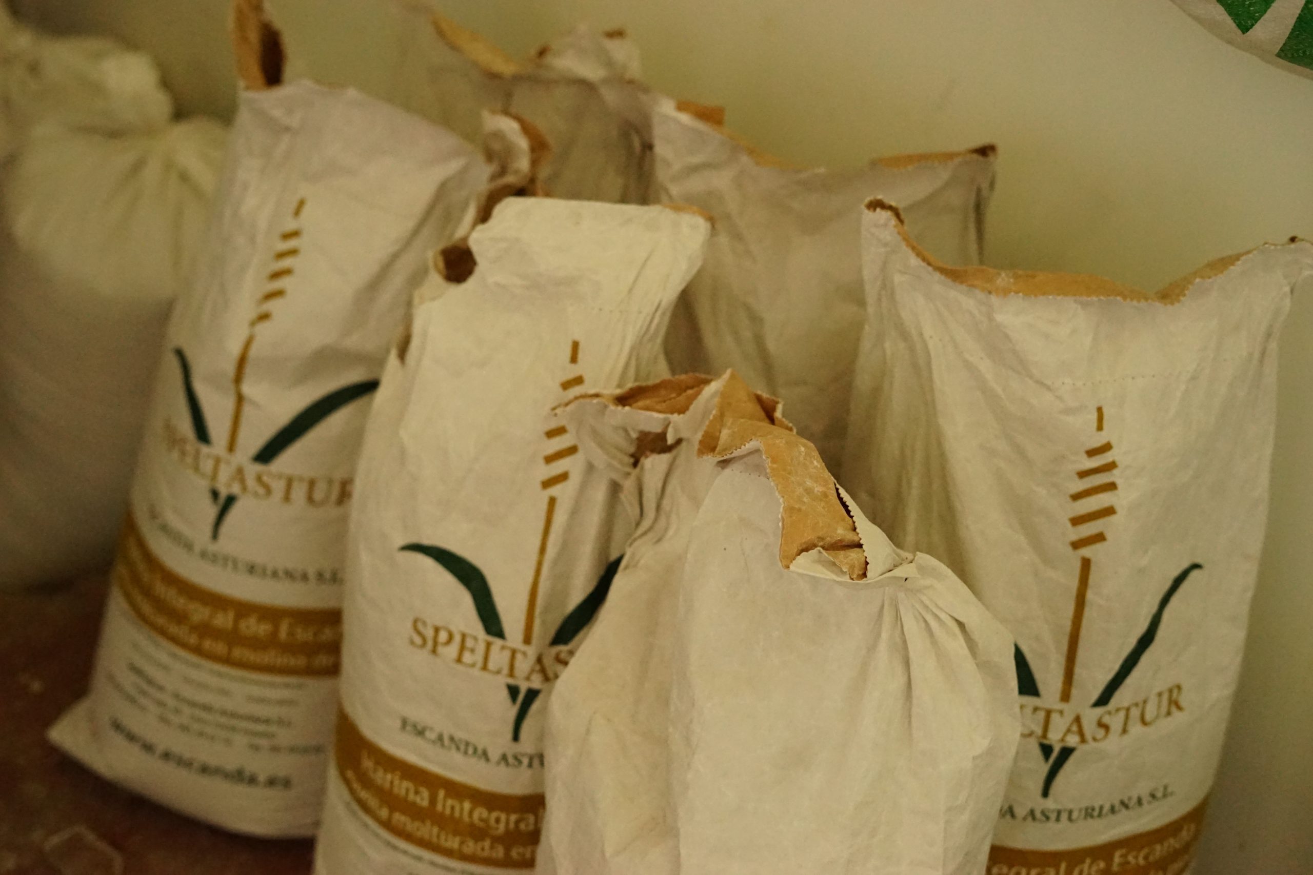 Bags of SpeltAstur flour