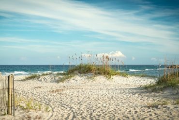 North Carolina coast with dunes