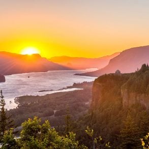 Columbia River at sunrise